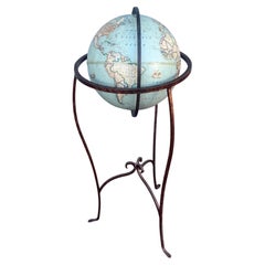 Eureka Masterpiece Collection Floor Globe on Hammered Iron Base