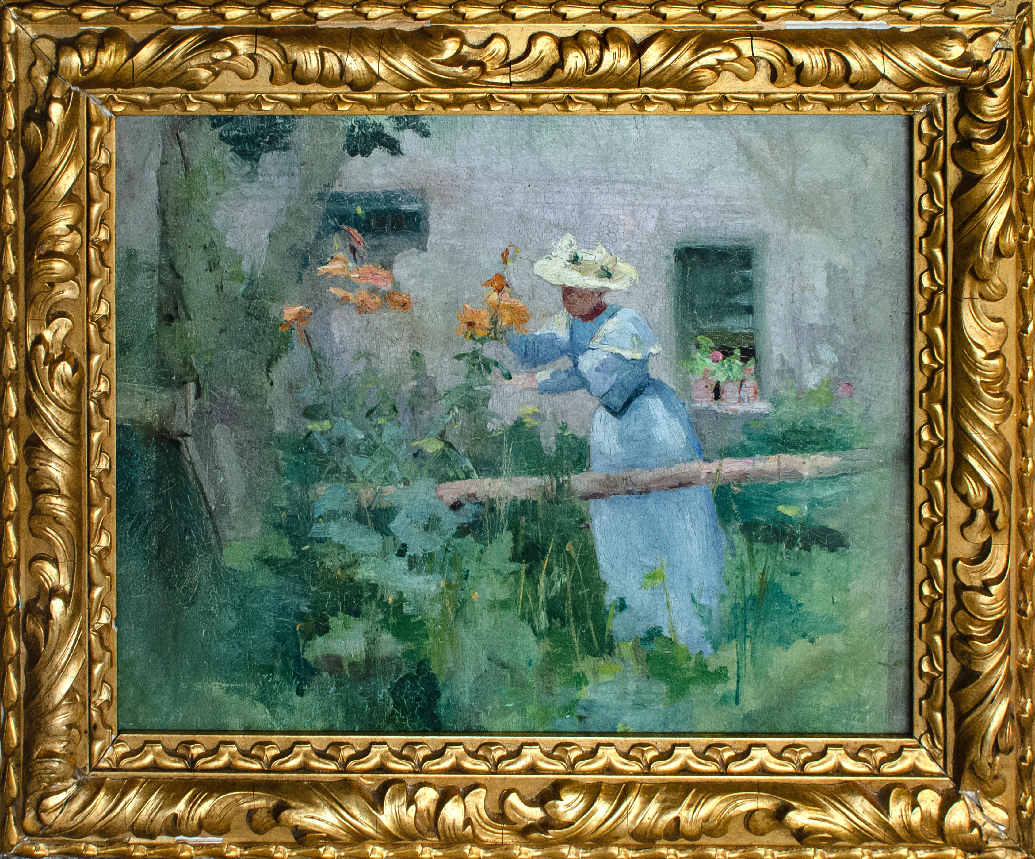 « My Garden » Eurilda Loomis France, Femme artiste paysagiste impressionniste 1