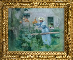 "My Garden" Eurilda Loomis France, Female Artist Impressionist Landscape