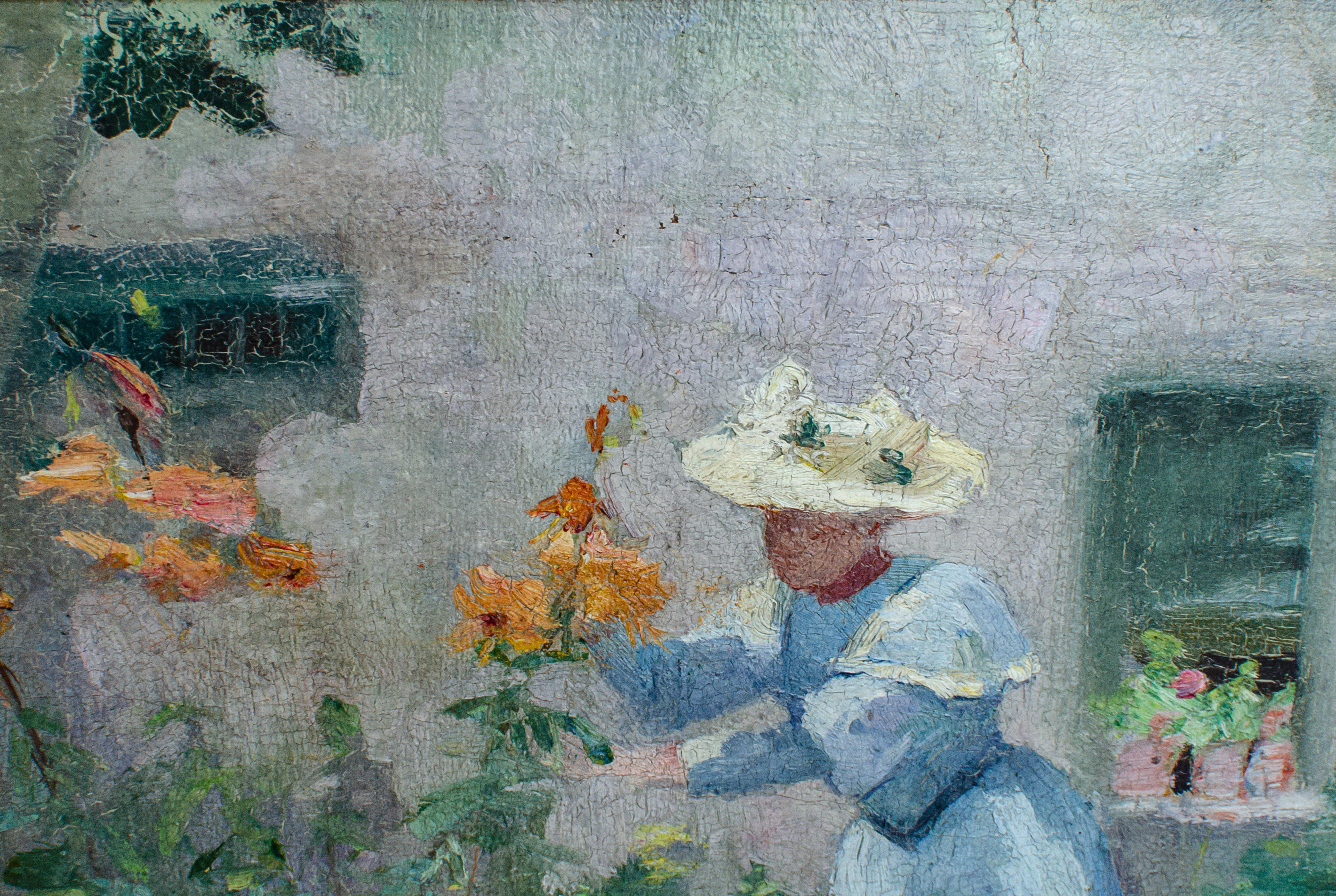 « My Garden » Eurilda Loomis France, Femme artiste paysagiste impressionniste 2