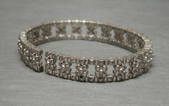 Euro 18 Karat Diamond Cuff Eternity Bracelet