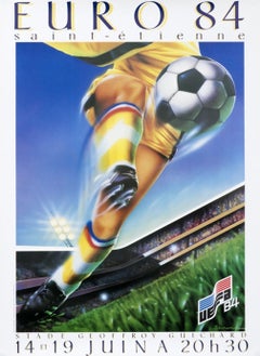 Euro 84 - Saint Etienne Original Poster by Bahamas, 1984