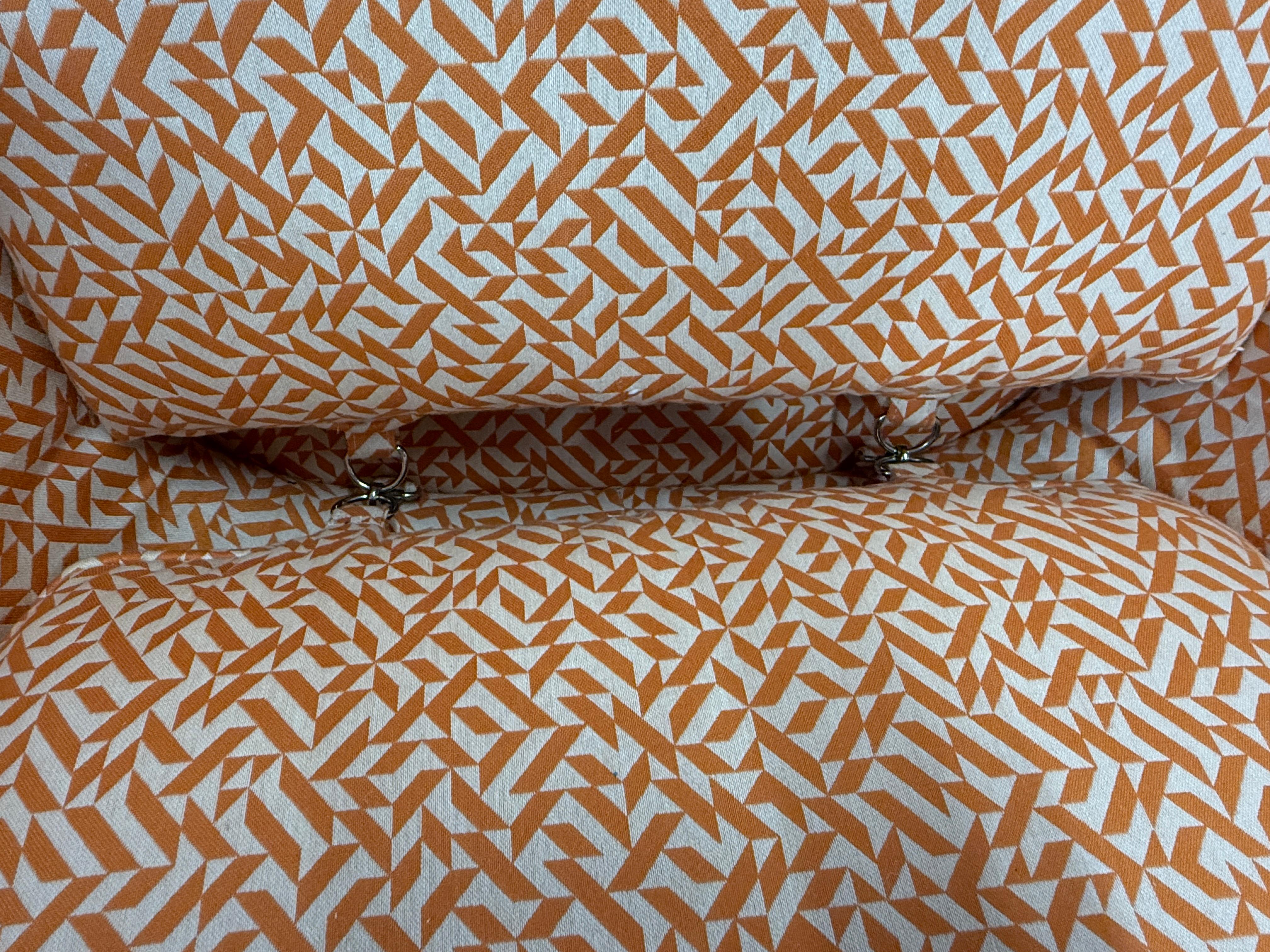 Euro Saarinen Womb Chair & Ottoman redone in Anni Albers Knoll Eclat Weave For Sale 5