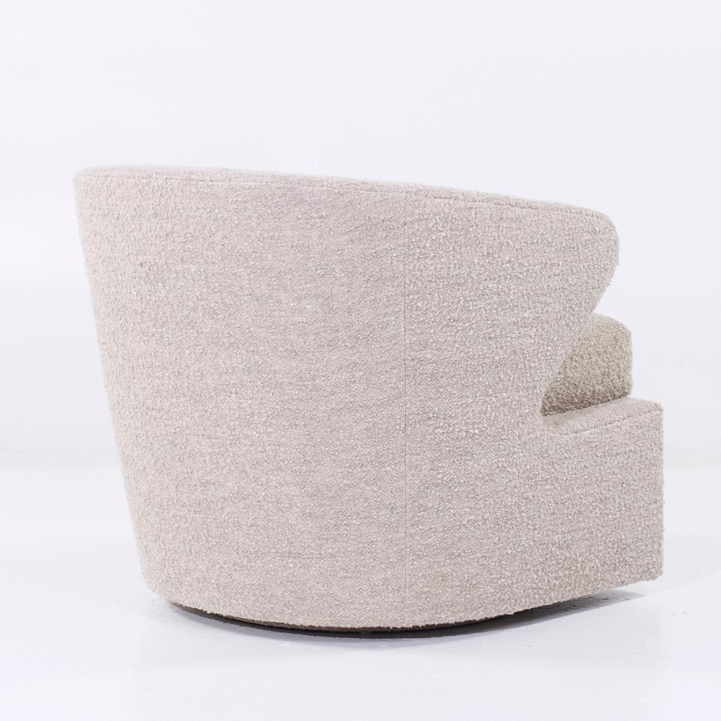 Eurocraft Barrel Swivel Lounge Chairs - Pair For Sale 3