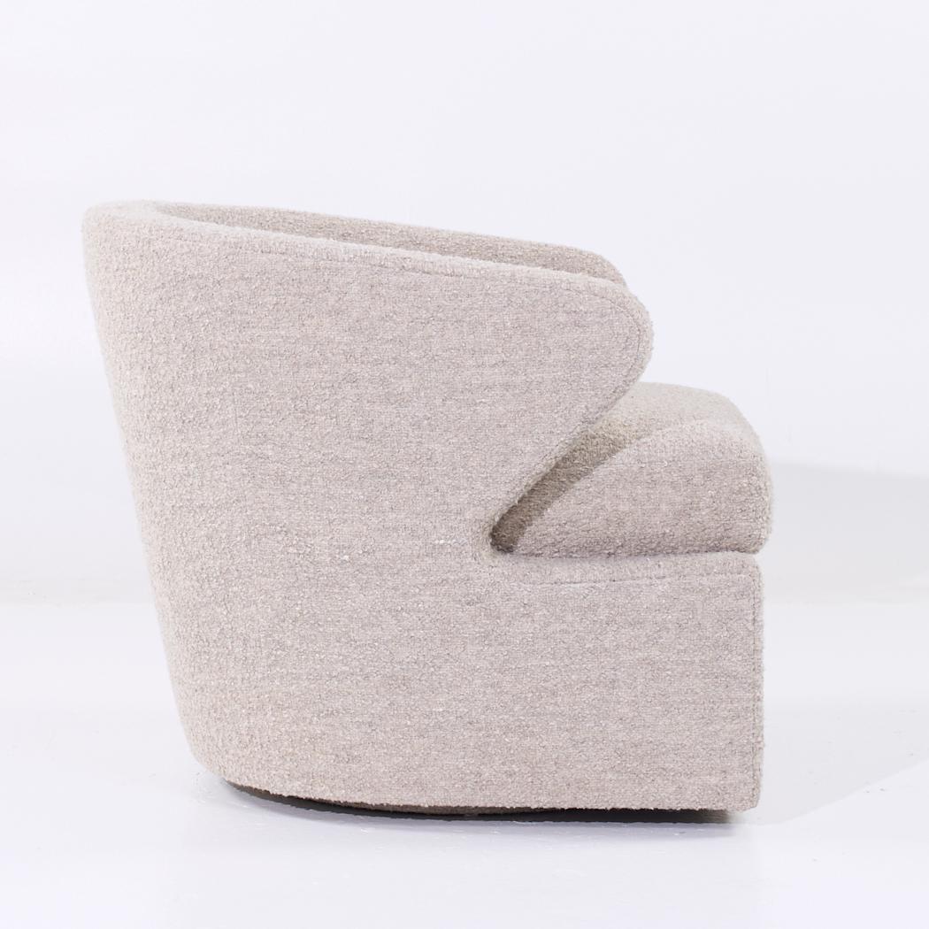 Eurocraft Barrel Swivel Lounge Chairs - Pair For Sale 4