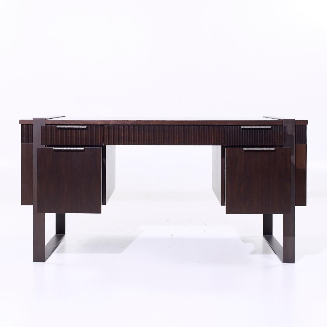Eurocraft Walnut Executive Desk

This desk measures: 60 wide x 30 deep x 29.5 high, with a chair clearance of 24.5 inches

We take our photos in a controlled lighting studio to show as much detail as possible. We do not Photoshop out