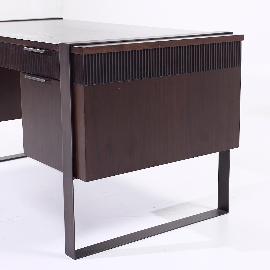 American Eurocraft Walnut Executive Desk For Sale