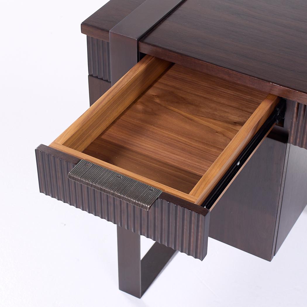 Eurocraft Walnut Executive Desk For Sale 1