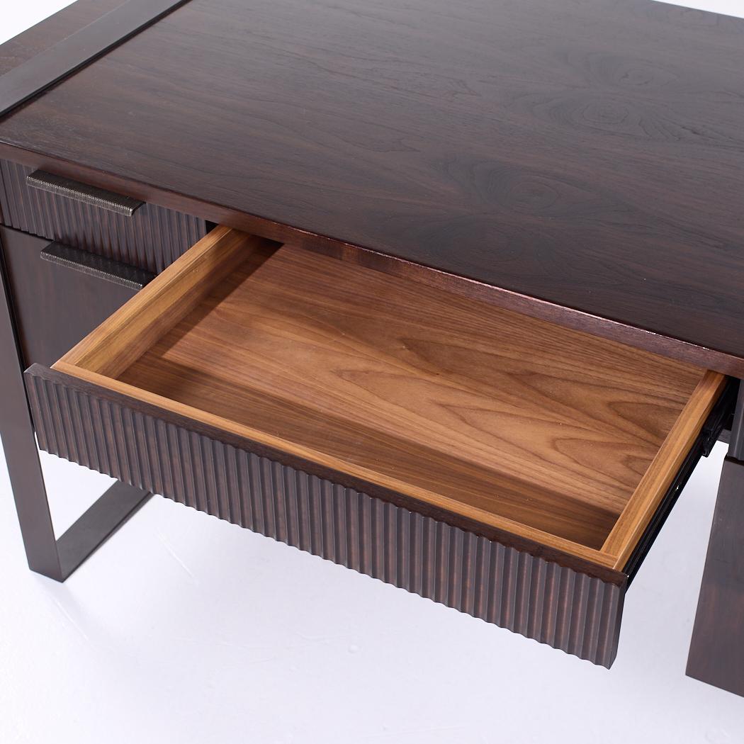 Eurocraft Walnut Executive Desk For Sale 2