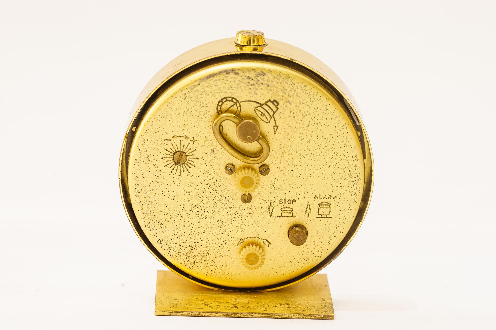 Mid-Century Modern Europa stand alarm clock germany around 1950s For Sale