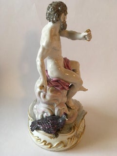 Europe 18th Century Attribuited to Meissen Porcelain Giove Figurine