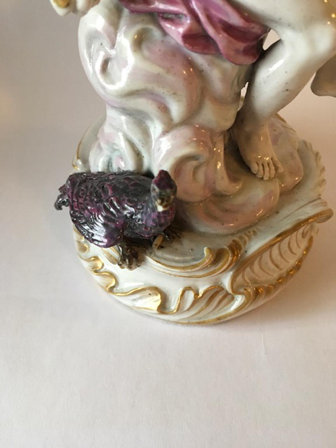 Europe 18th Century Attribuited to Meissen Porcelain Giove Figurine For Sale 3