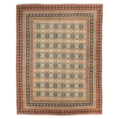 Europe Finland Area Rugs Circa 1940 - Wool Green Ivory Red 72419