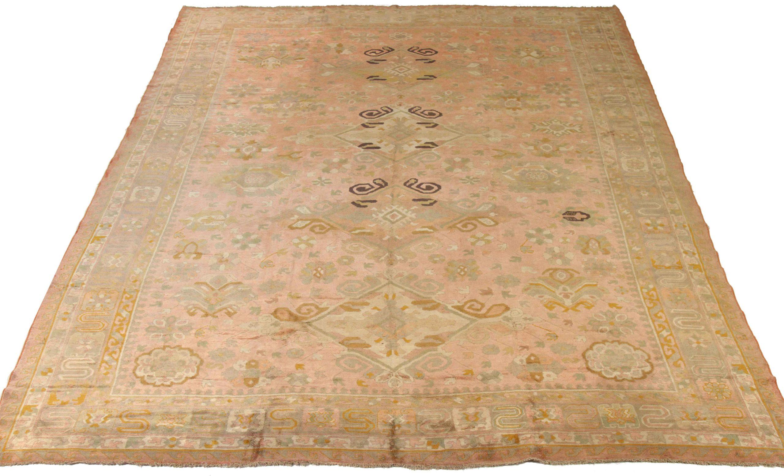 Discover the elegance of Europe Kazak featuring Area Rugs in Circa 1910. Designed with Wool and BrownGreenPink, this exclusive design is perfect for enhancing your space.