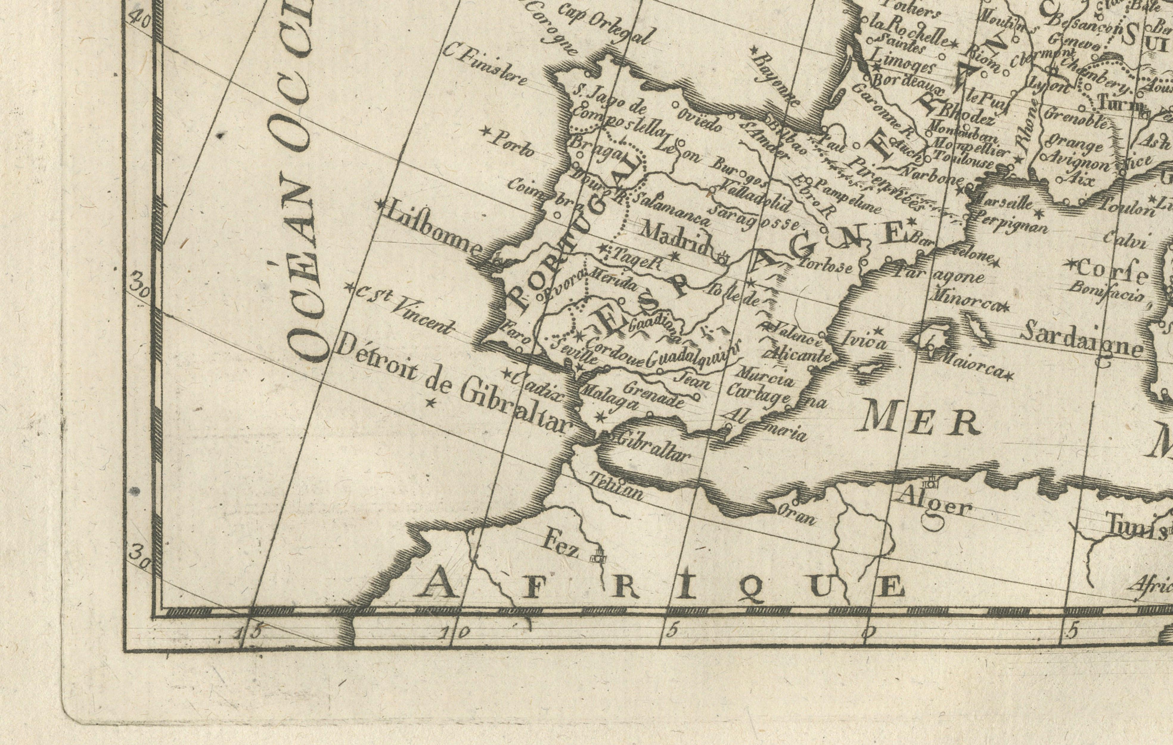 Europe Map by Rigobert Bonne – Enlightenment Cartography c.1780