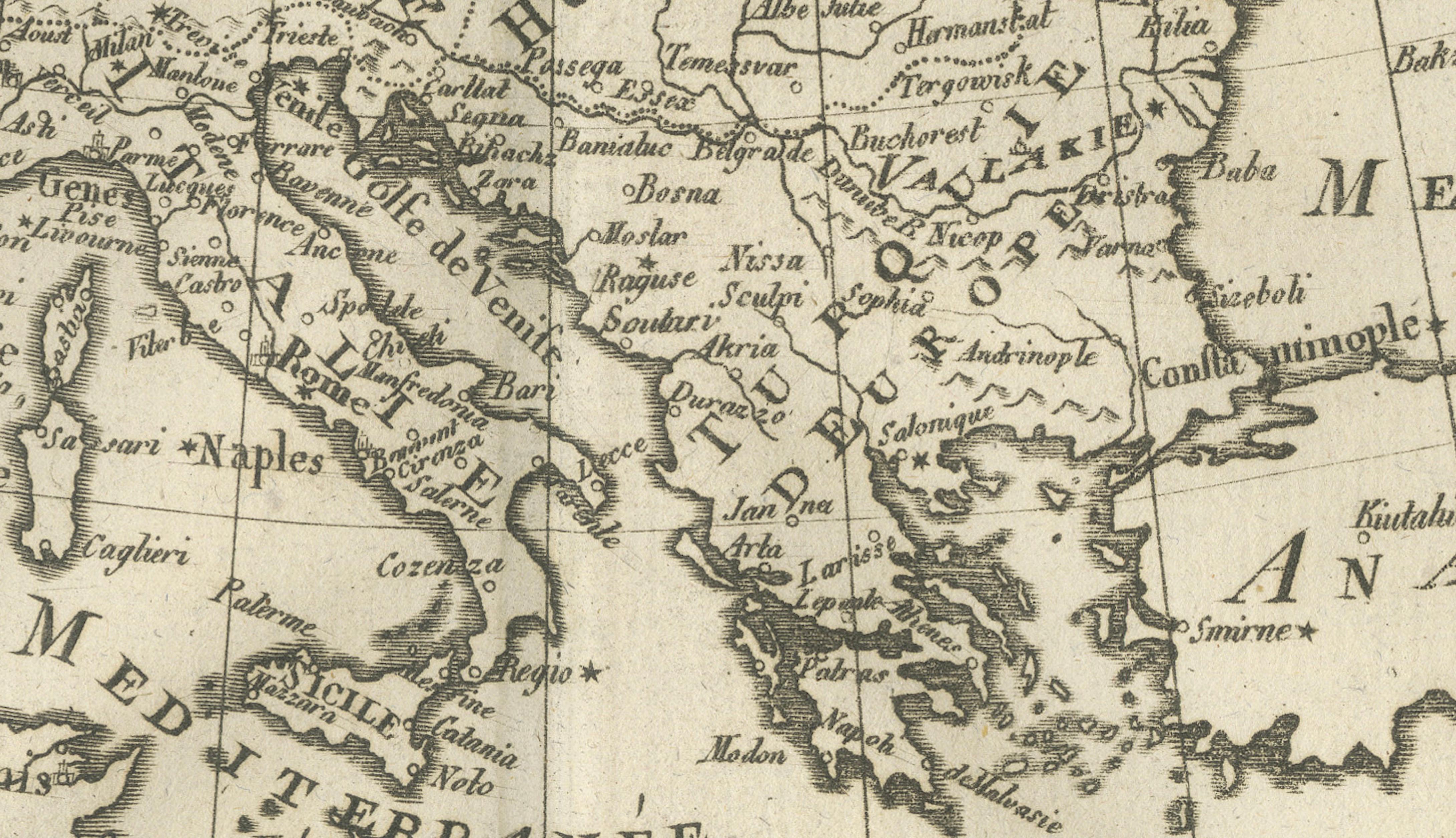 Europe Map by Rigobert Bonne – Enlightenment Cartography c.1780