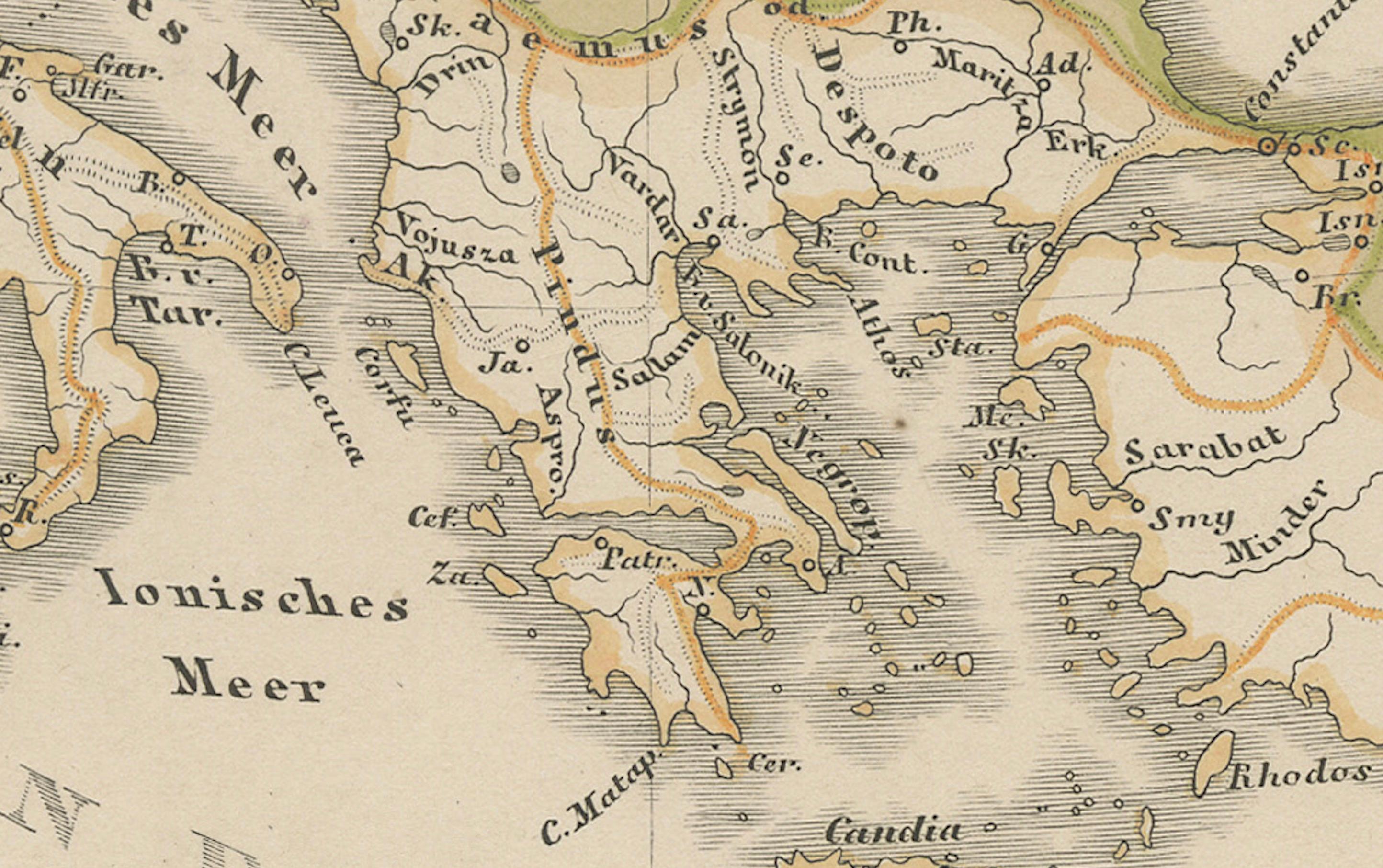 Carte d'Europe - Rivières, bassins versants et altitude 1857

Cette belle estampe ancienne montre l'Europe avec ses réseaux fluviaux et ses bassins versants. Elle est intitulée 