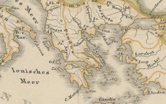 Europe Map – Rivers, Watersheds and Elevation, Published in 1857