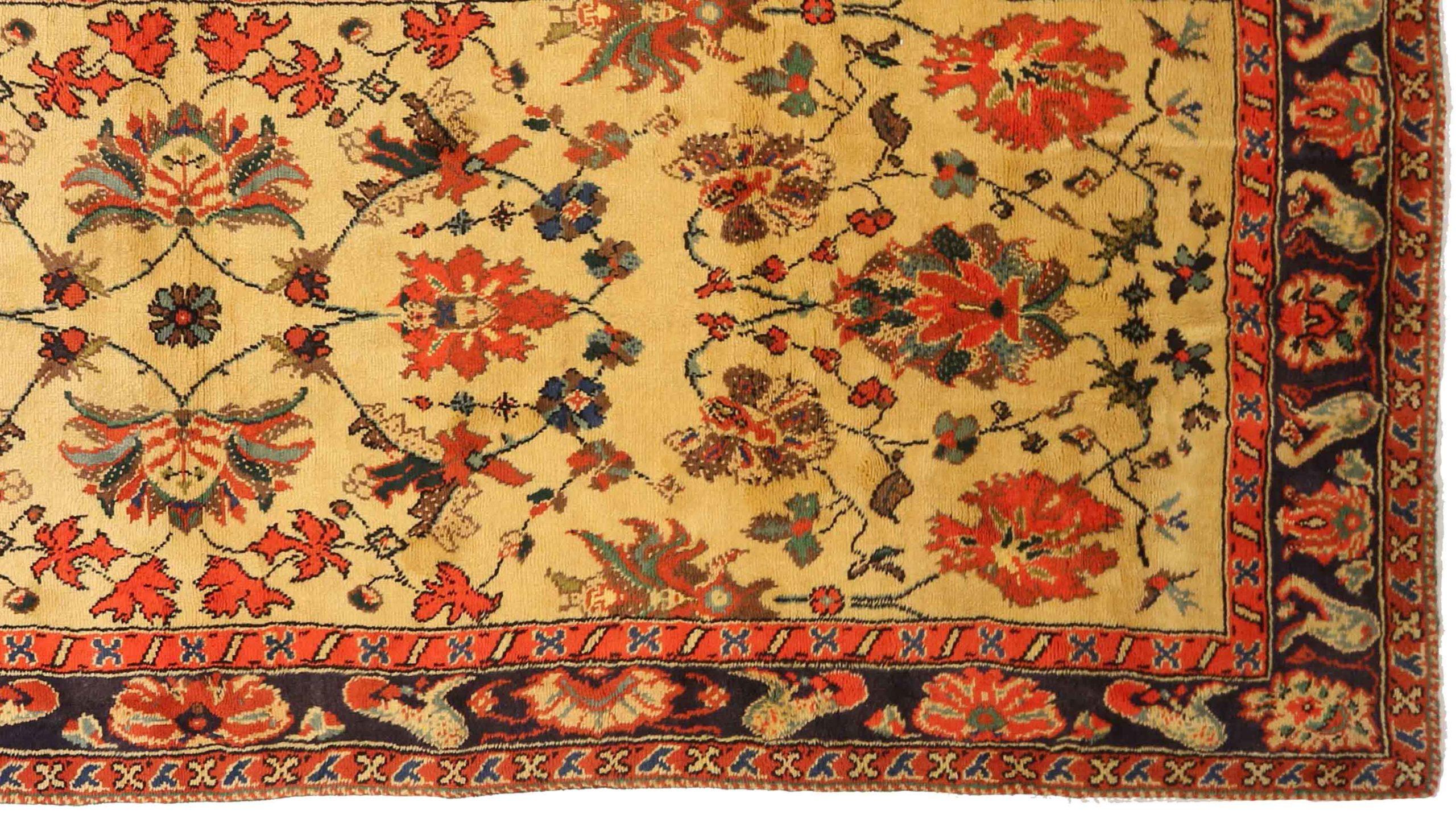 European Europe Spain Area Rugs - Wool Black Ivory Red 73753 For Sale