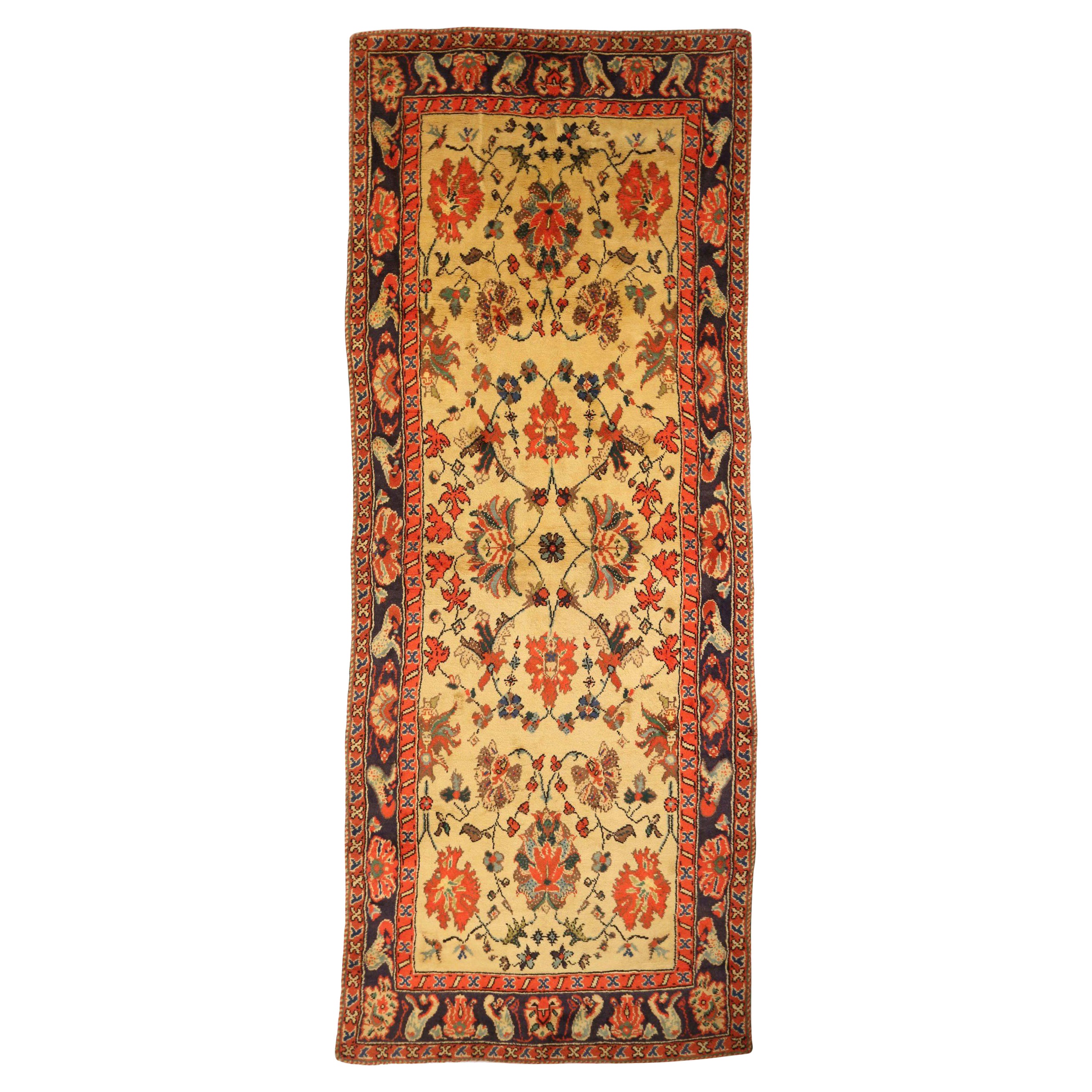 Europe Spain Area Rugs - Wool Black Ivory Red 73753 For Sale