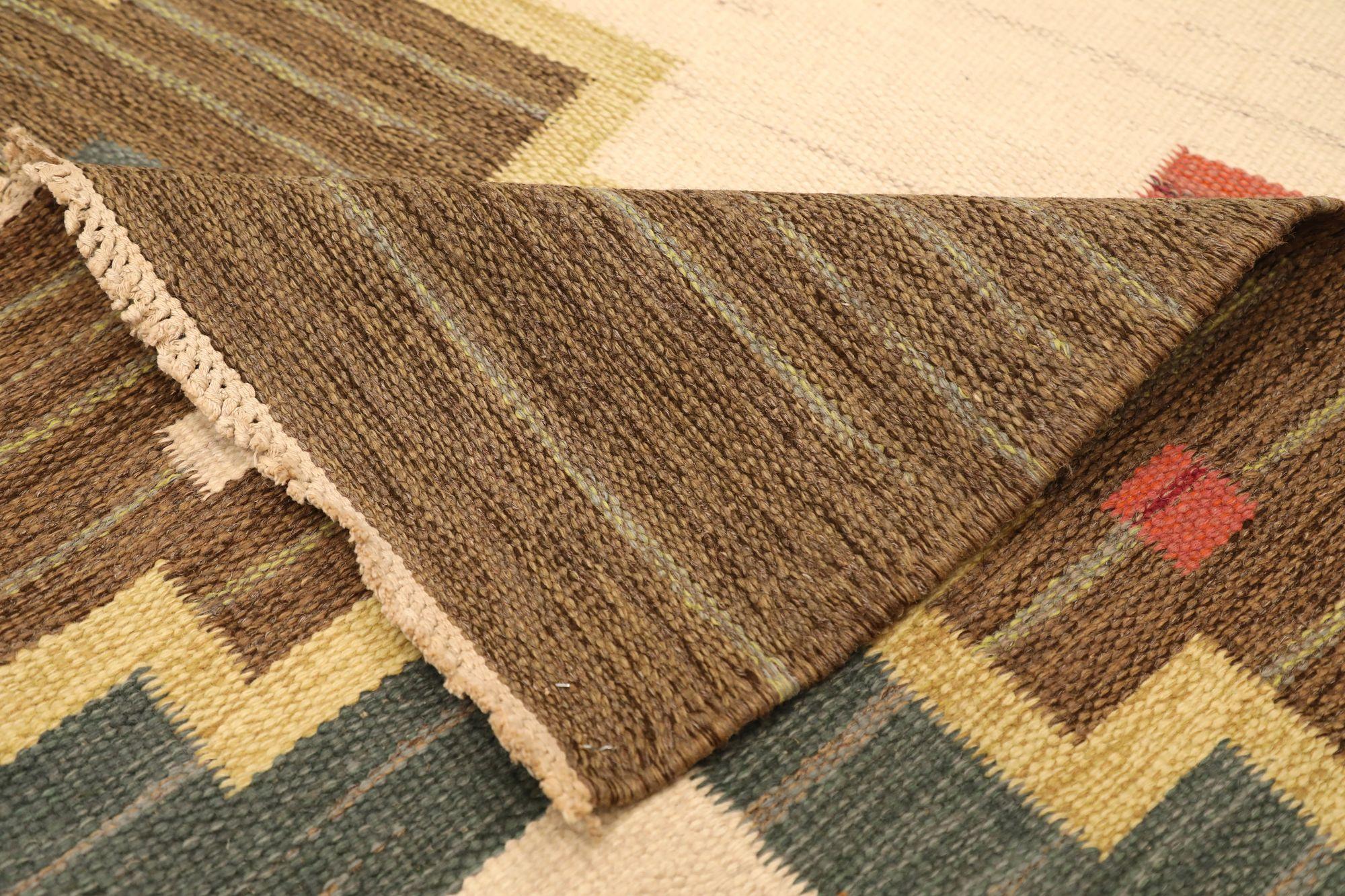 Europe Swedish Collection Teppiche - Wolle Braun Elfenbein Design - 97366 im Zustand „Hervorragend“ im Angebot in Dallas, TX