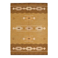 Europe Swedish Collection Kleiner Teppich - Wolle Braun Gelb - 97368