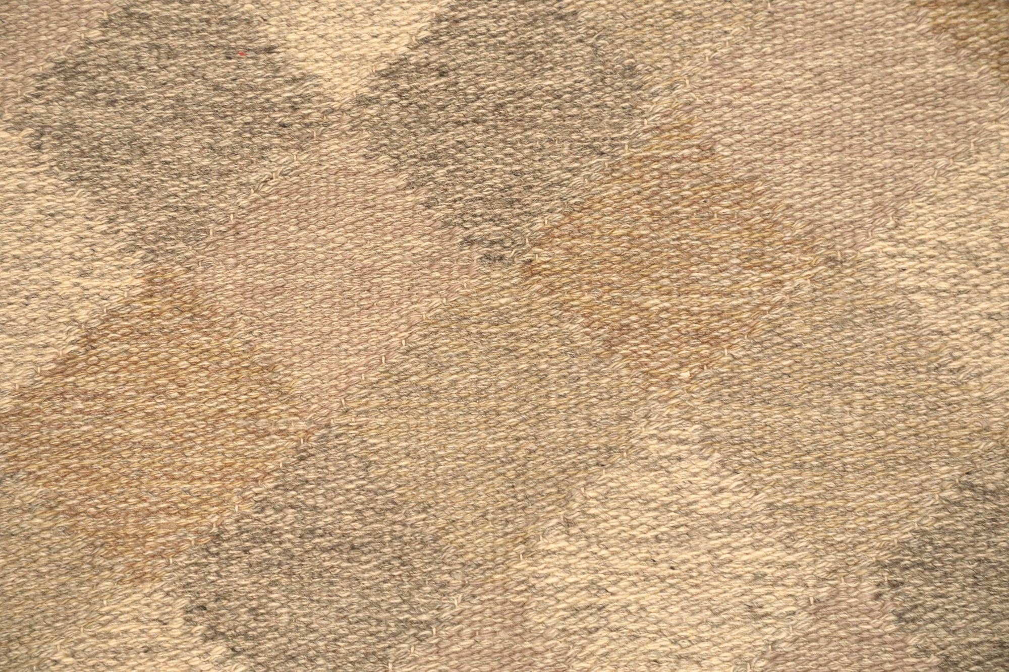 Europe Schwedische Kollektion Kleiner Teppich - Wolle Grün Elfenbein Design - 97371 (20. Jahrhundert) im Angebot