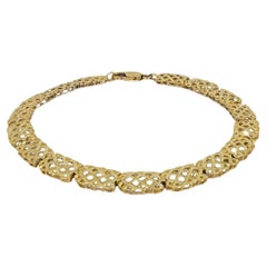 Bracelet à maillons en or jaune 14k - motif raffiné 7,5 grammes