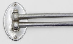 European 16.25 in. Nickel Swing Double Arm Towel Rack