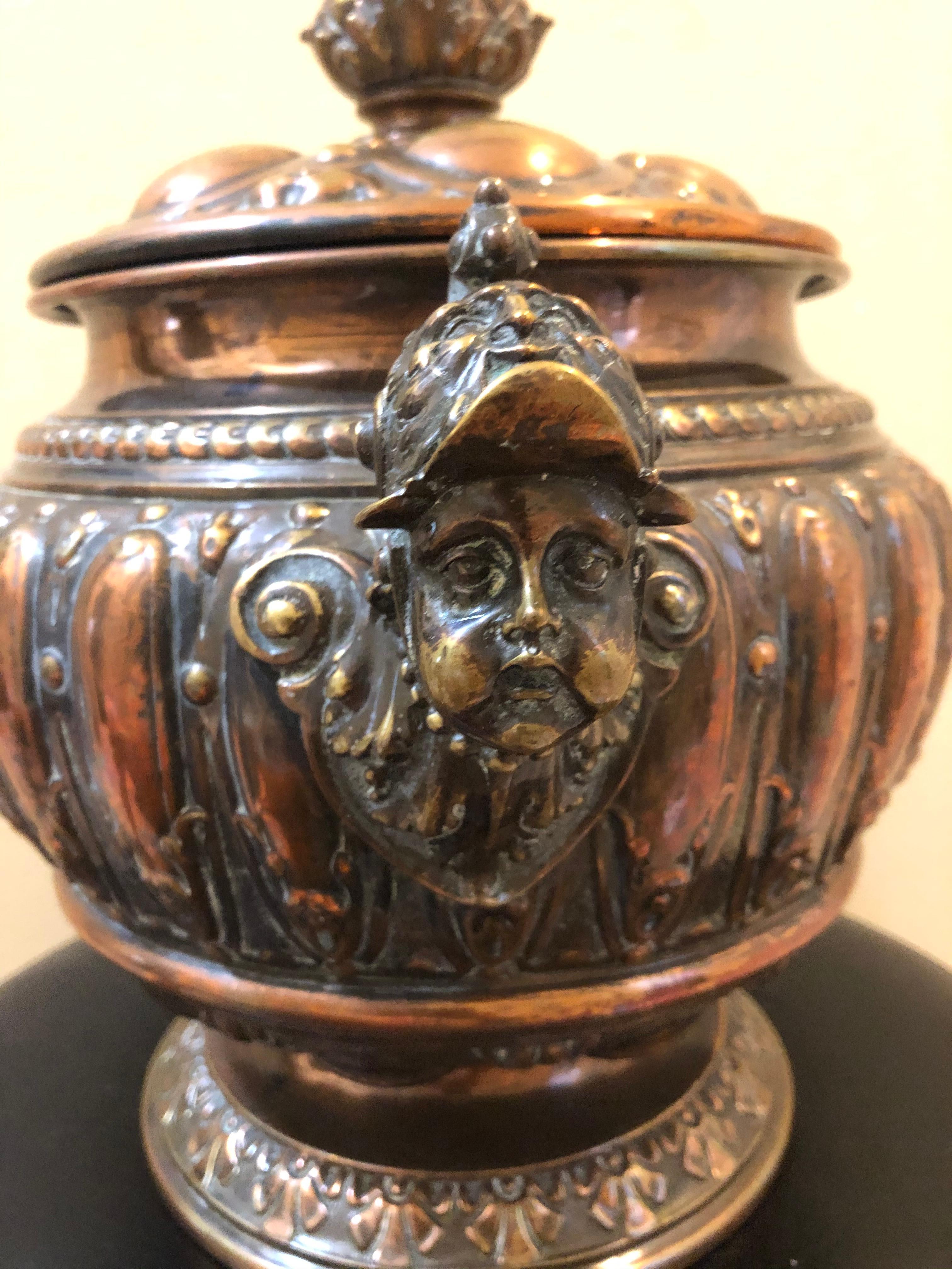 Repoussé European 18th or Early 19th Century Repousse Copper Tureen