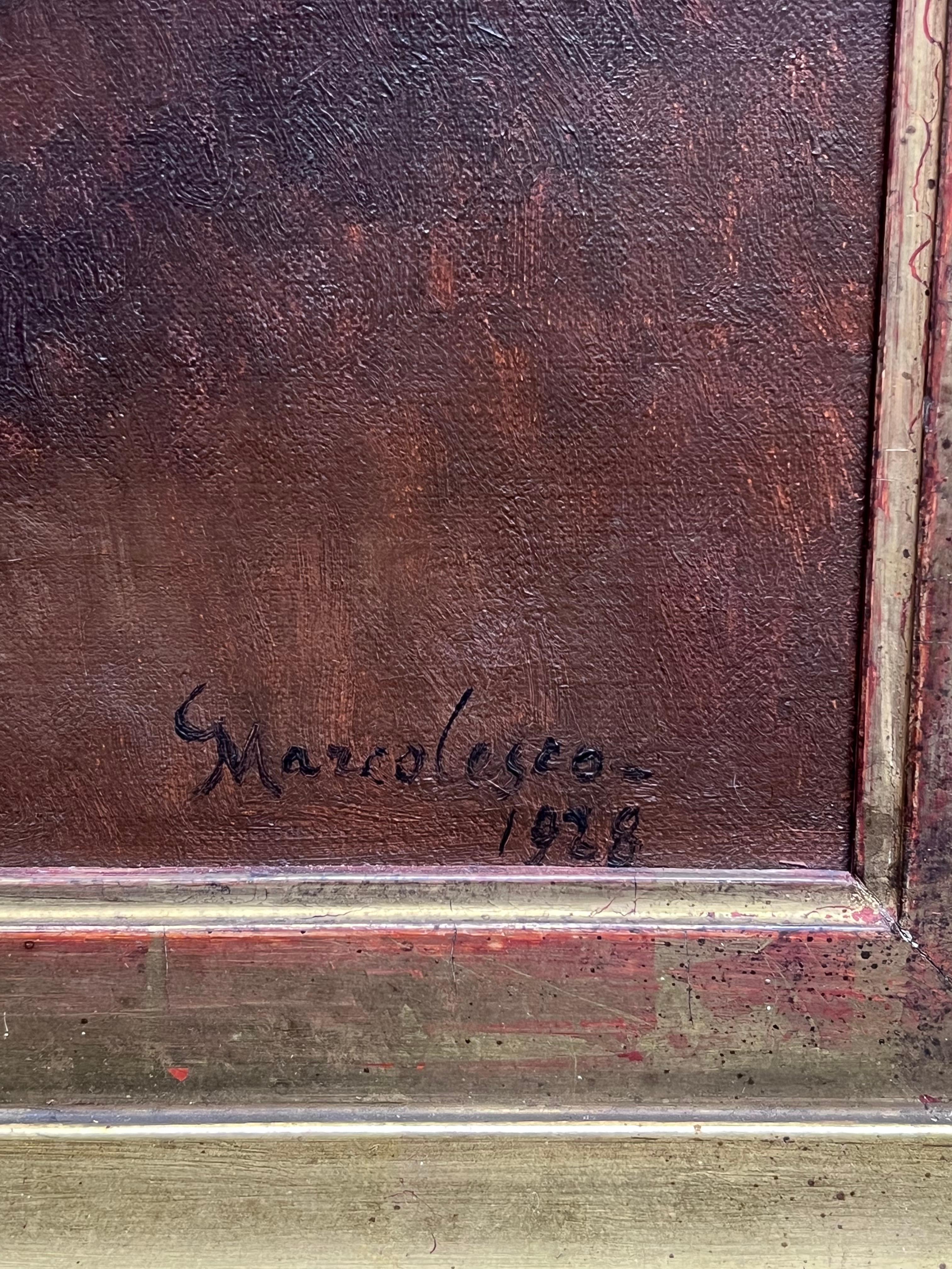 Ritratto di un ragazzo 
firmato e datato 1928 (firma indistinta)
dipinto a olio su tela, incorniciato
incorniciato: 31,5 x 22 pollici
tela: 26 x 16,5 pollici
Provenienza: Collezione privata, Regno Unito
Condit: condizioni generali molto buone