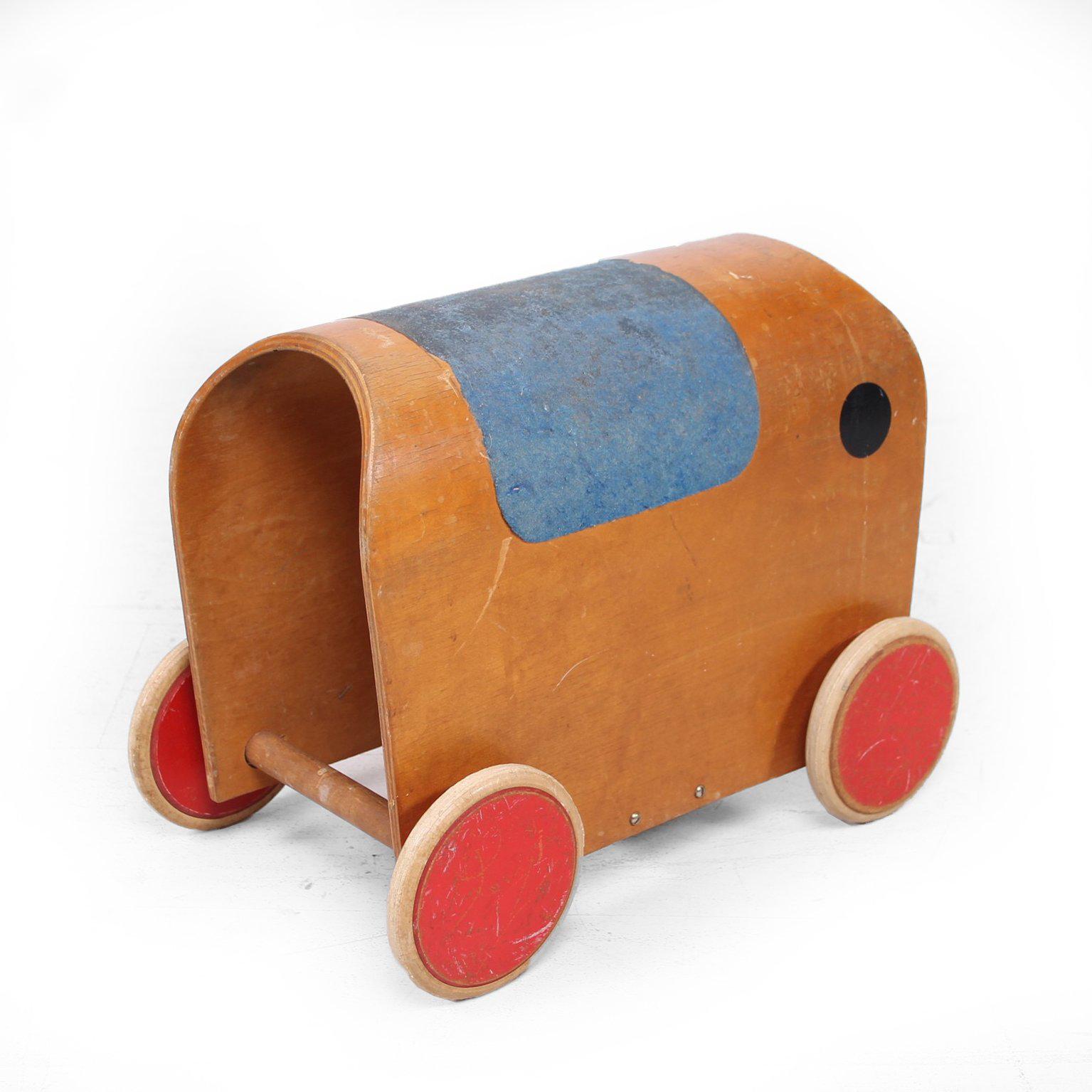 Swiss European 1950s Elephant Toy Car, Mid-Century Period