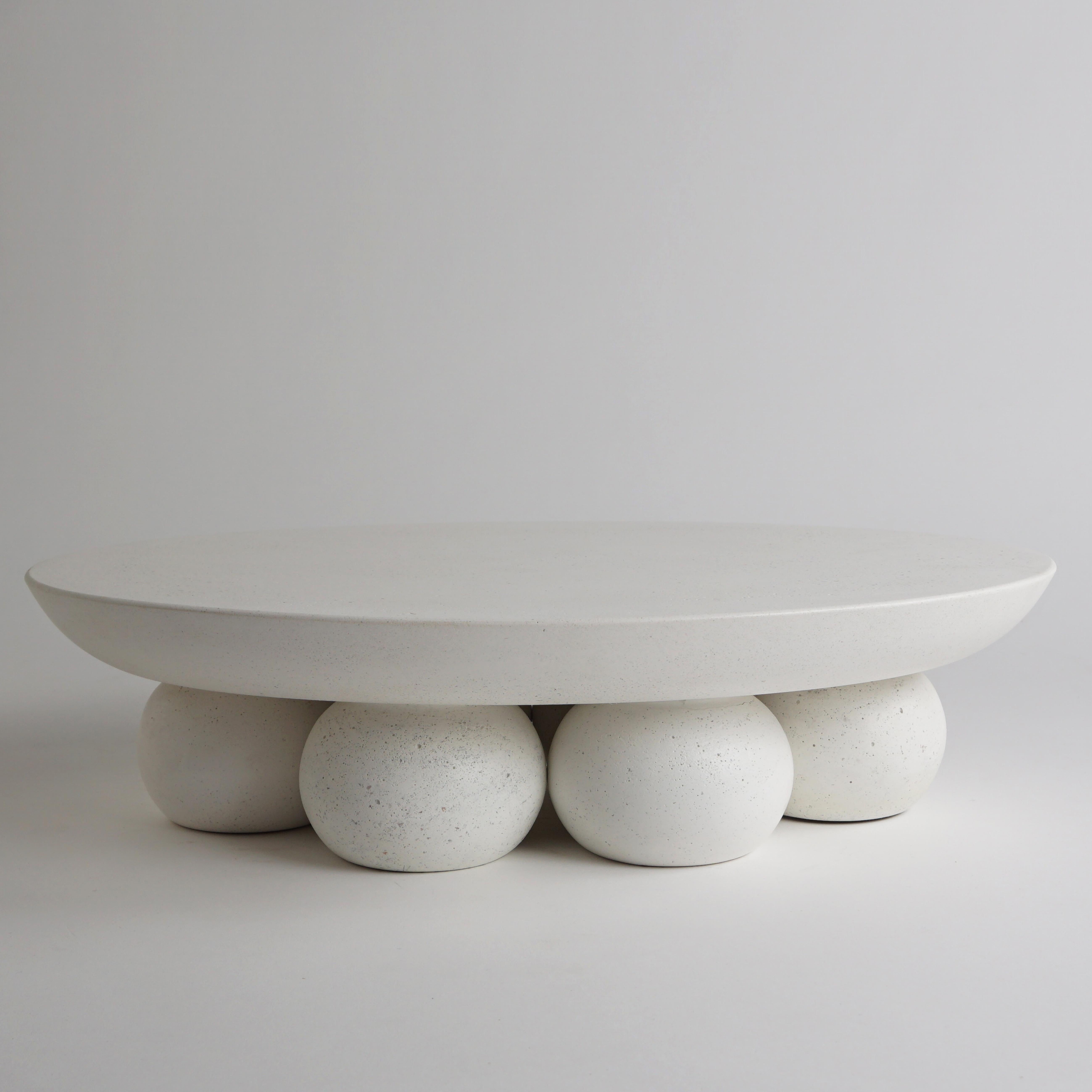 Cast Stone Organic Modern Sculptural Oval Tabletop Centerpiece 'PIEDI' by Alentes Atelier For Sale