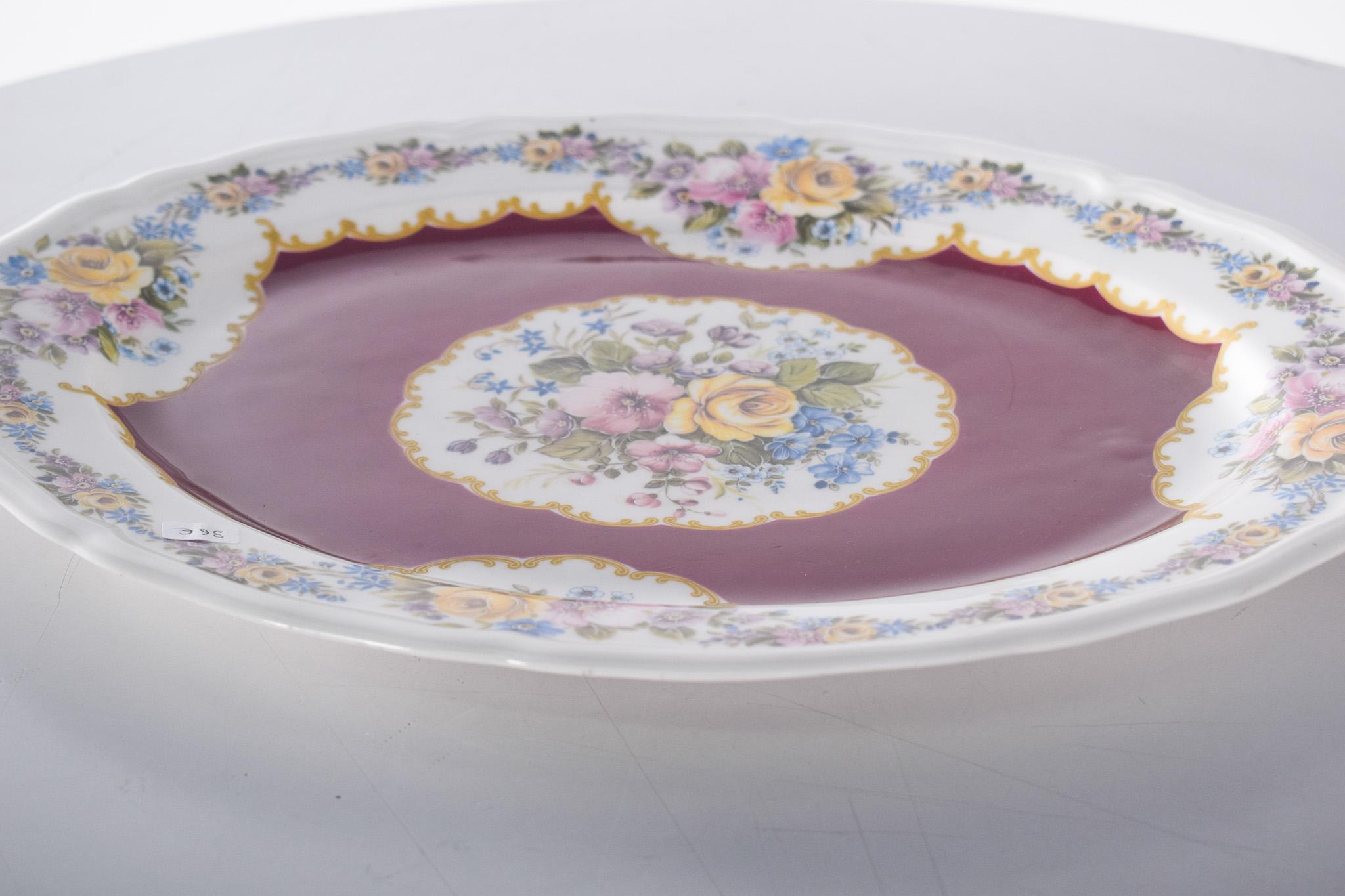 20th Century European Alfa Italian Ceramic Oval Platter For Sale
