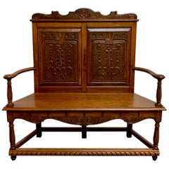 European Antique Hall Bench