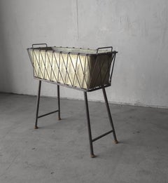 European Antique Industrial Metal Planter