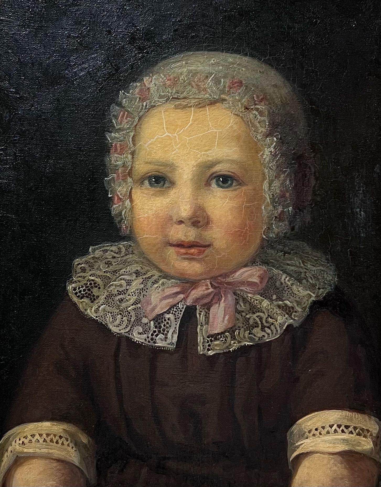 Portrait of a Child
European School, early 20th century
oil on canvas, framed
frame: 21 x 18 inches
canvas: 15 x 12 inches
provenance: private collection, England
condition: extensive crackling and glazing to the paint but in good and sound
