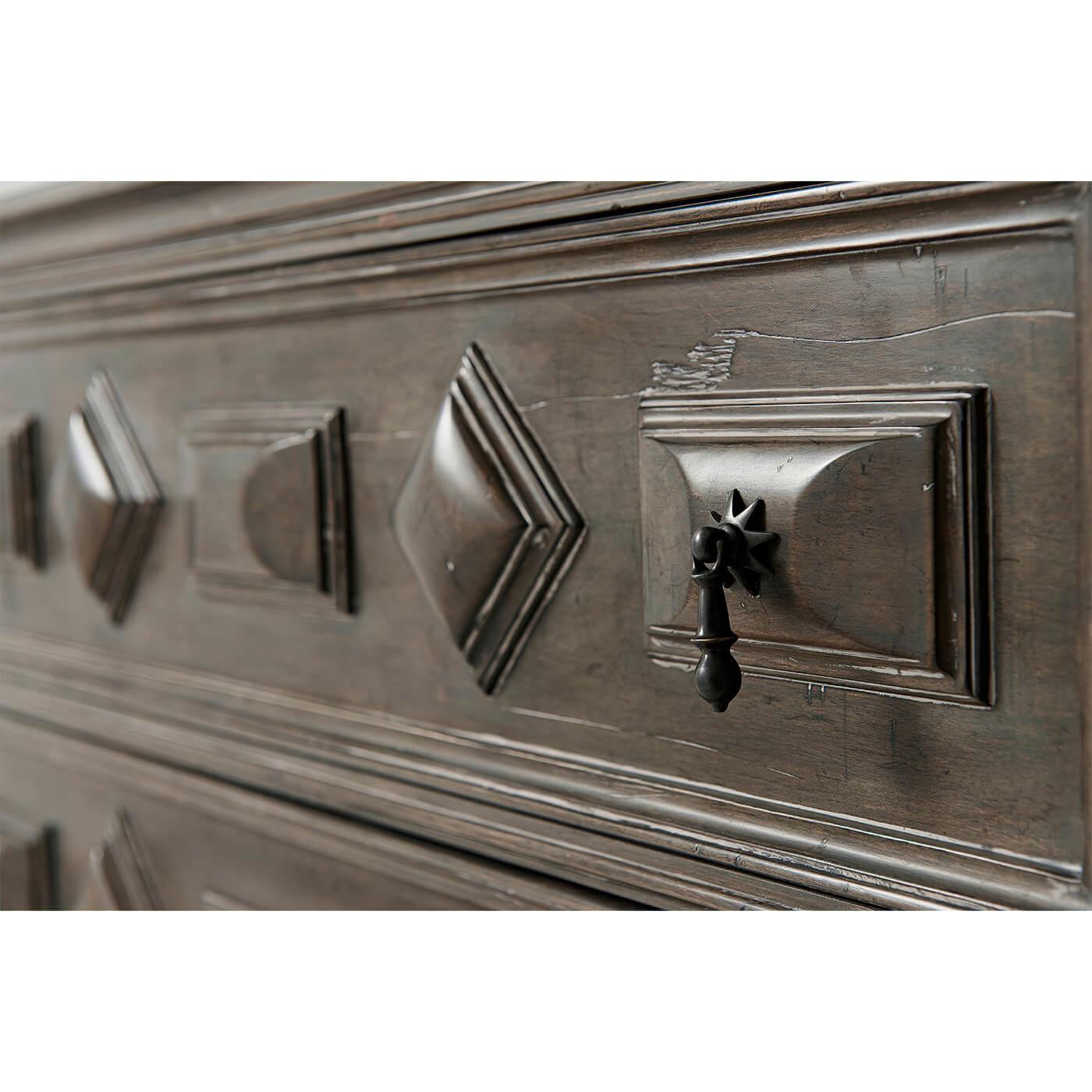William and Mary European Antiqued Chest of Drawers