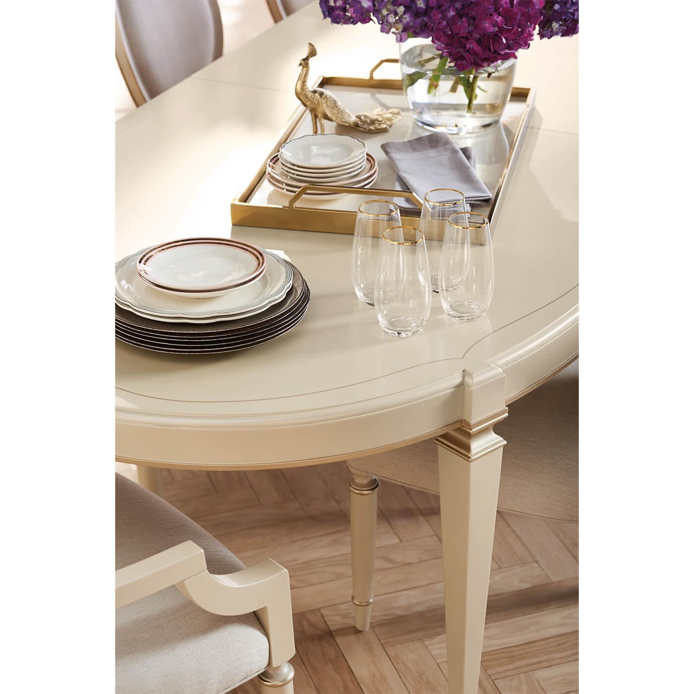 Neoclassical European Art Deco Style Extension Dining Table