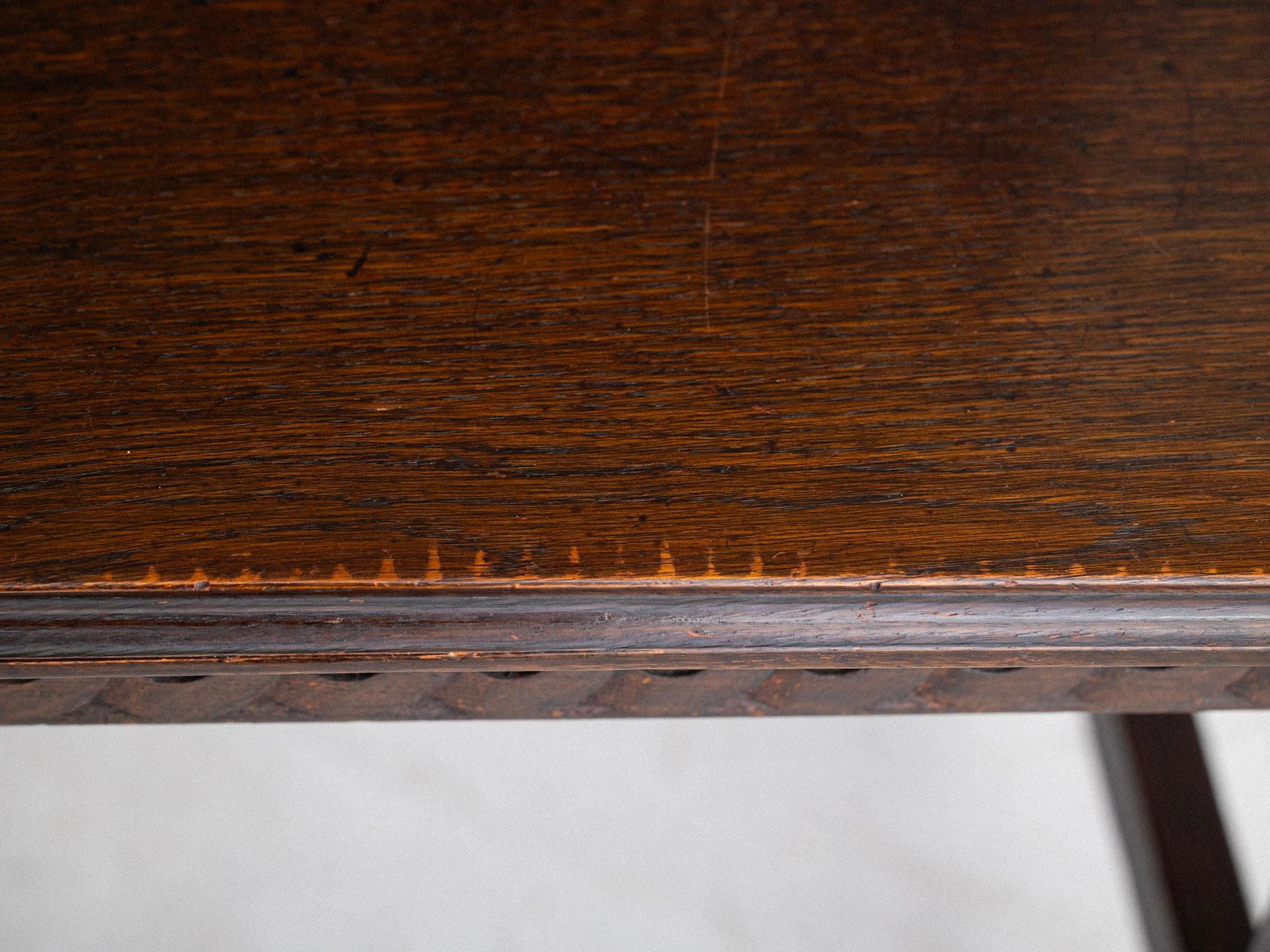 European Art Nouveau Carved Oak Chair 7