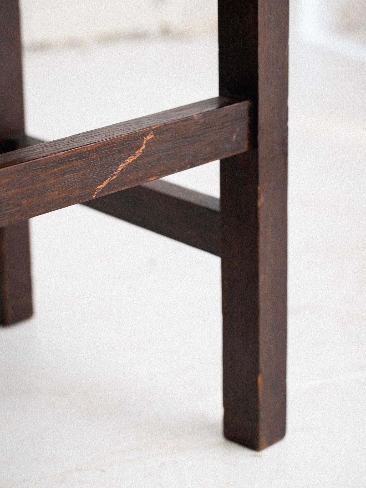 European Art Nouveau Carved Oak Chair 10