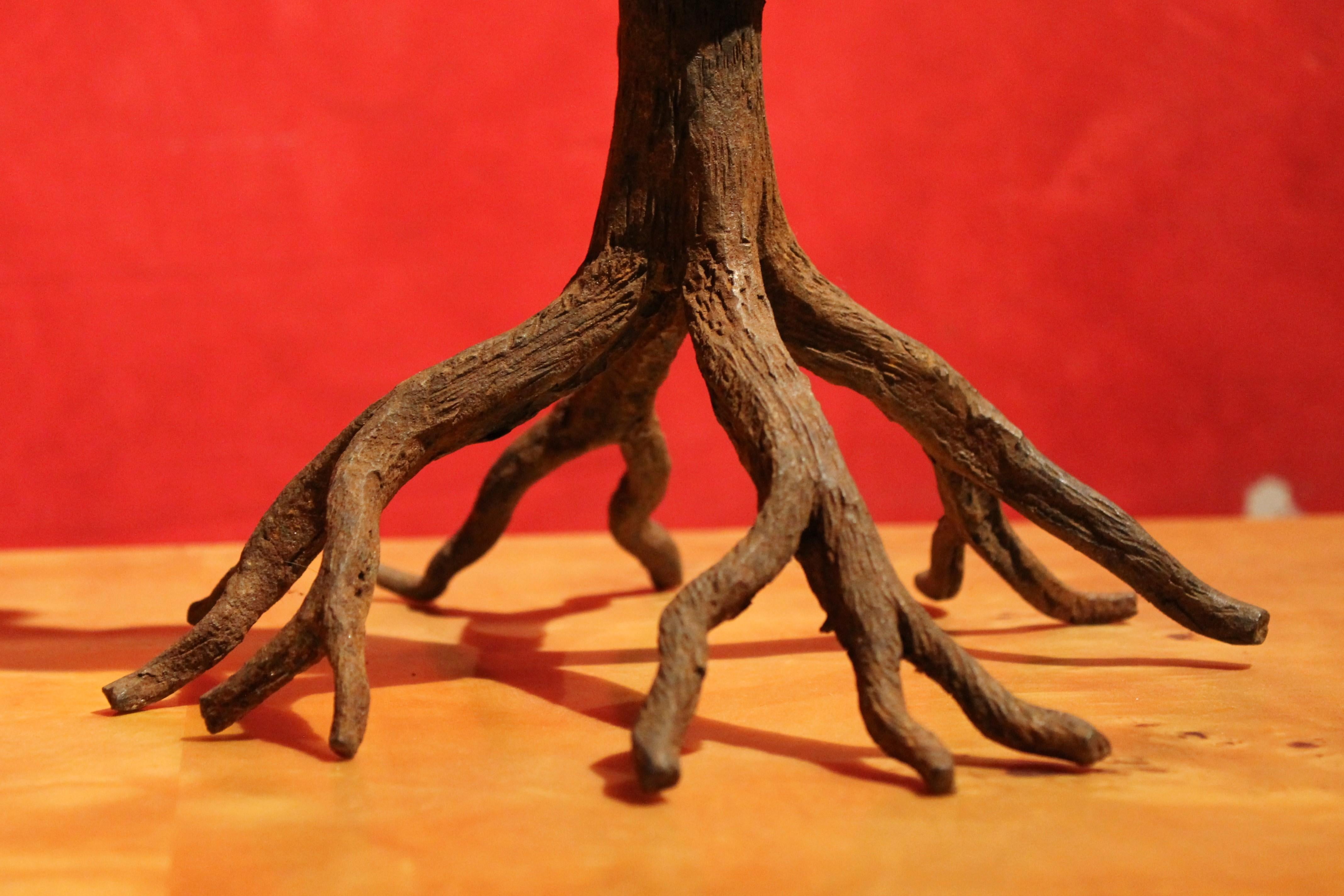 European Art Nouveau Wrought Hand Forged Rust Iron Snake Sculpture Centerpiece  For Sale 11