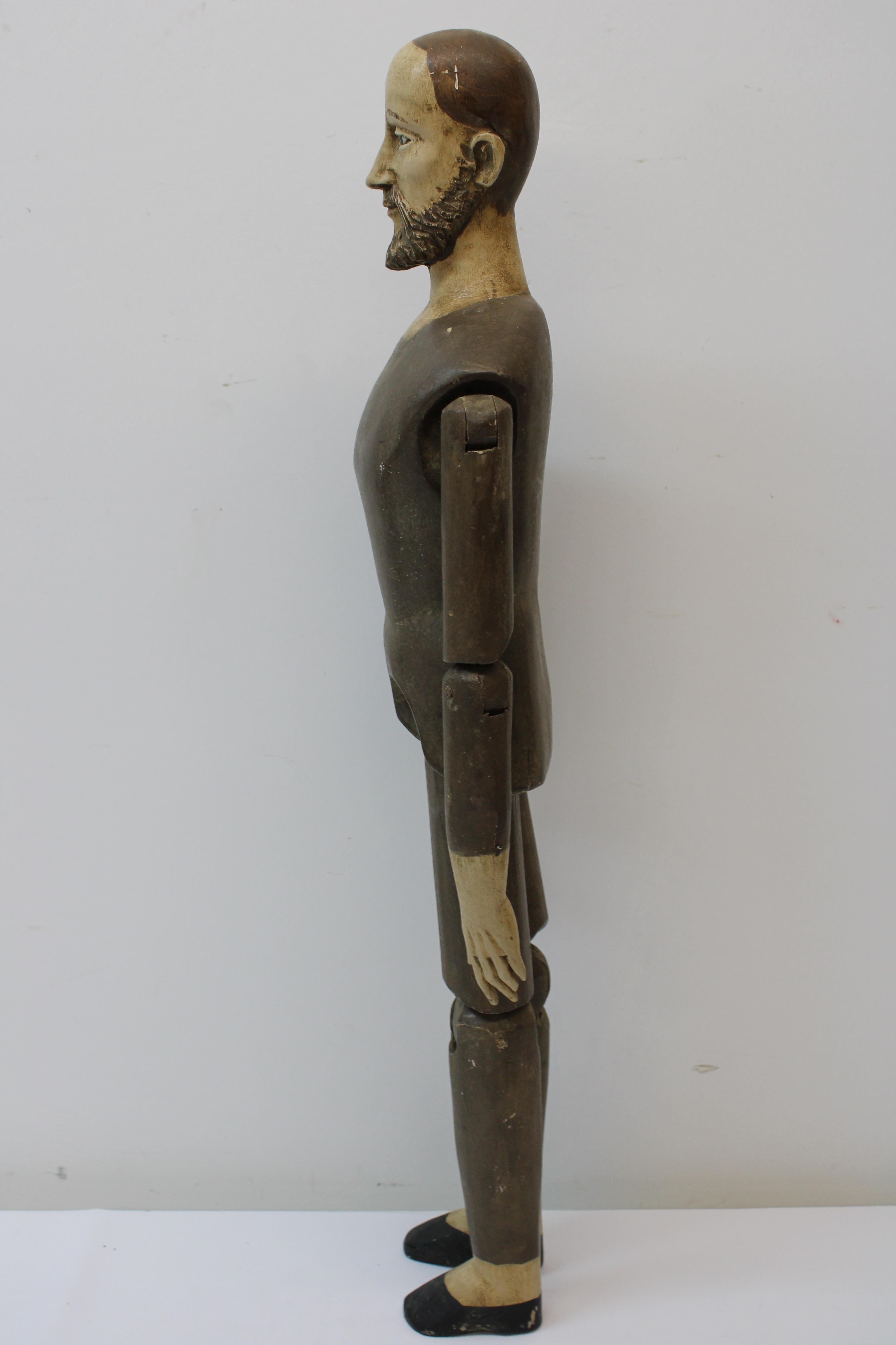 European Articulated Wood Figure 