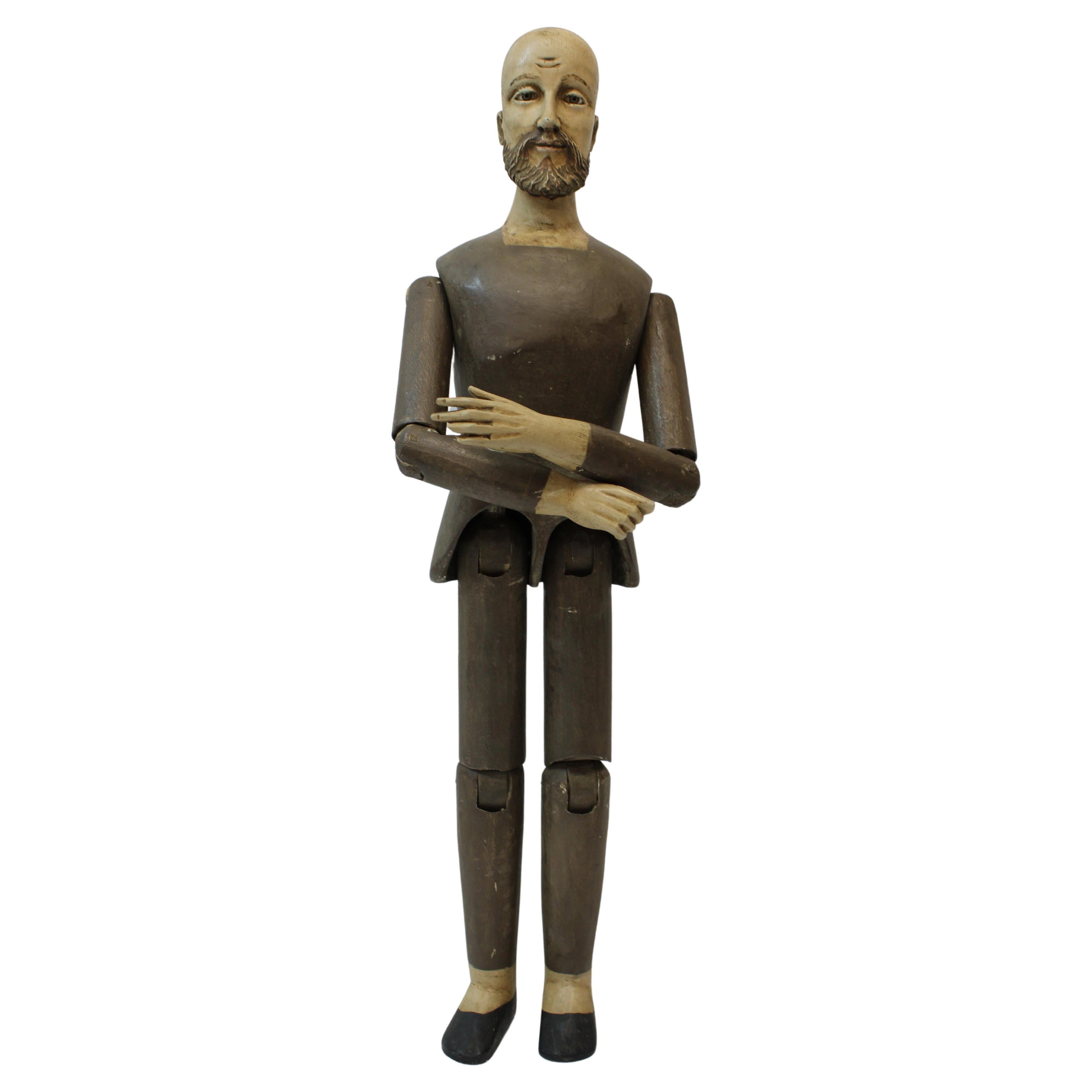 European Articulated Wood Figure "Giuseppe"