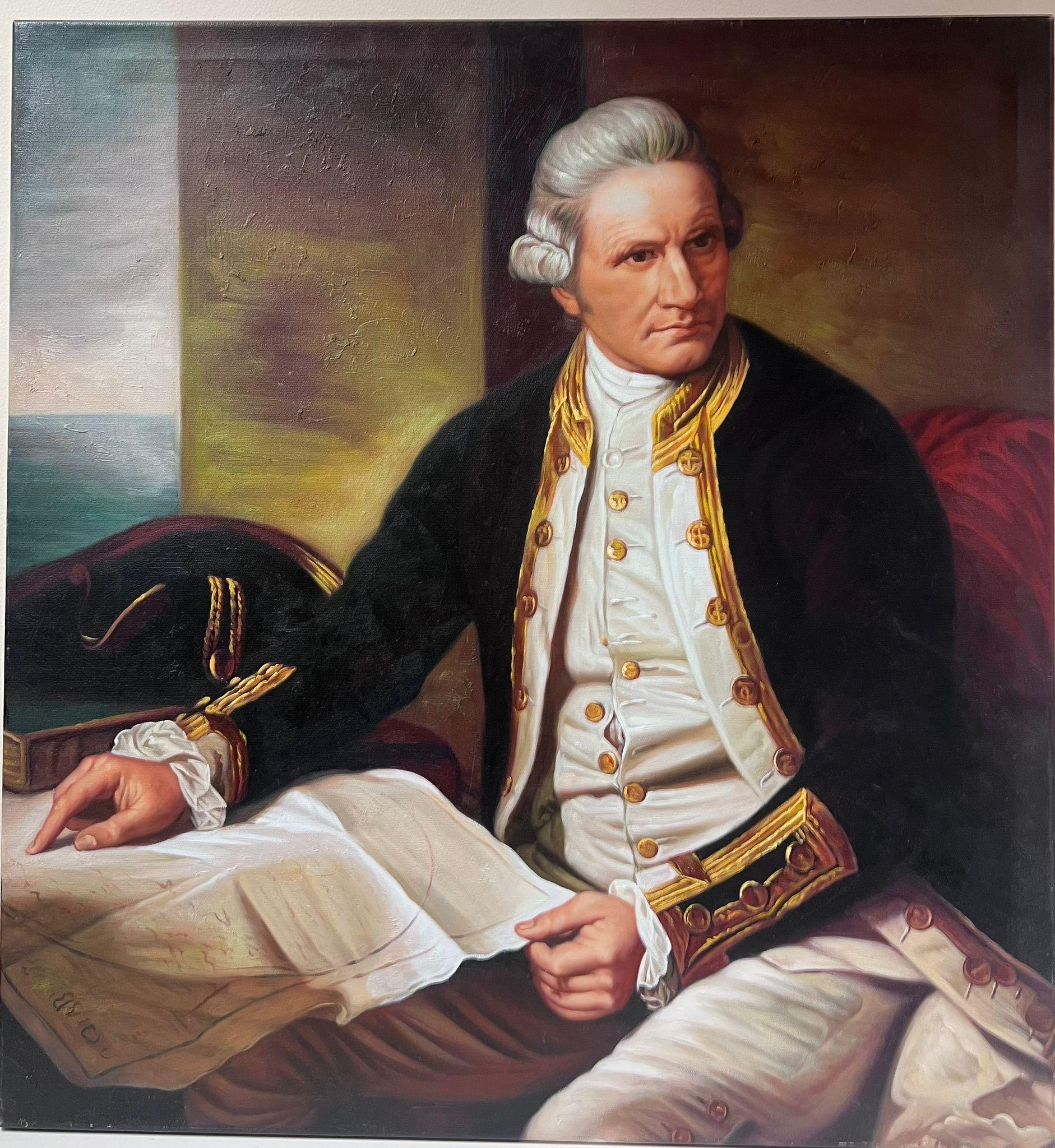 Captain James Cookl
European School, late 20th century
painted after an earlier work
oil on canvas, unframed
canvas : 36 x 24 inches
provenance: private collection, Wiltshire, England
condition: very good and sound condition 