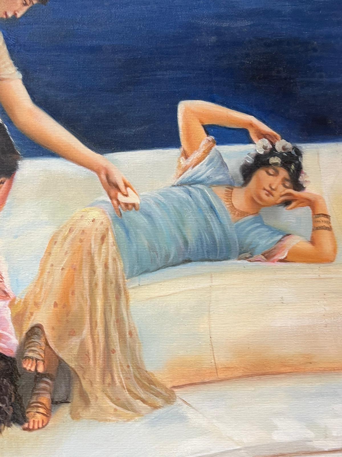 Doncellas clásicas
Escuela Europea, finales del siglo XX
óleo sobre lienzo, sin enmarcar
lienzo : 36 x 24 pulgadas
procedencia: colección privada, Reino Unido
estado: muy bueno y en buen estado 