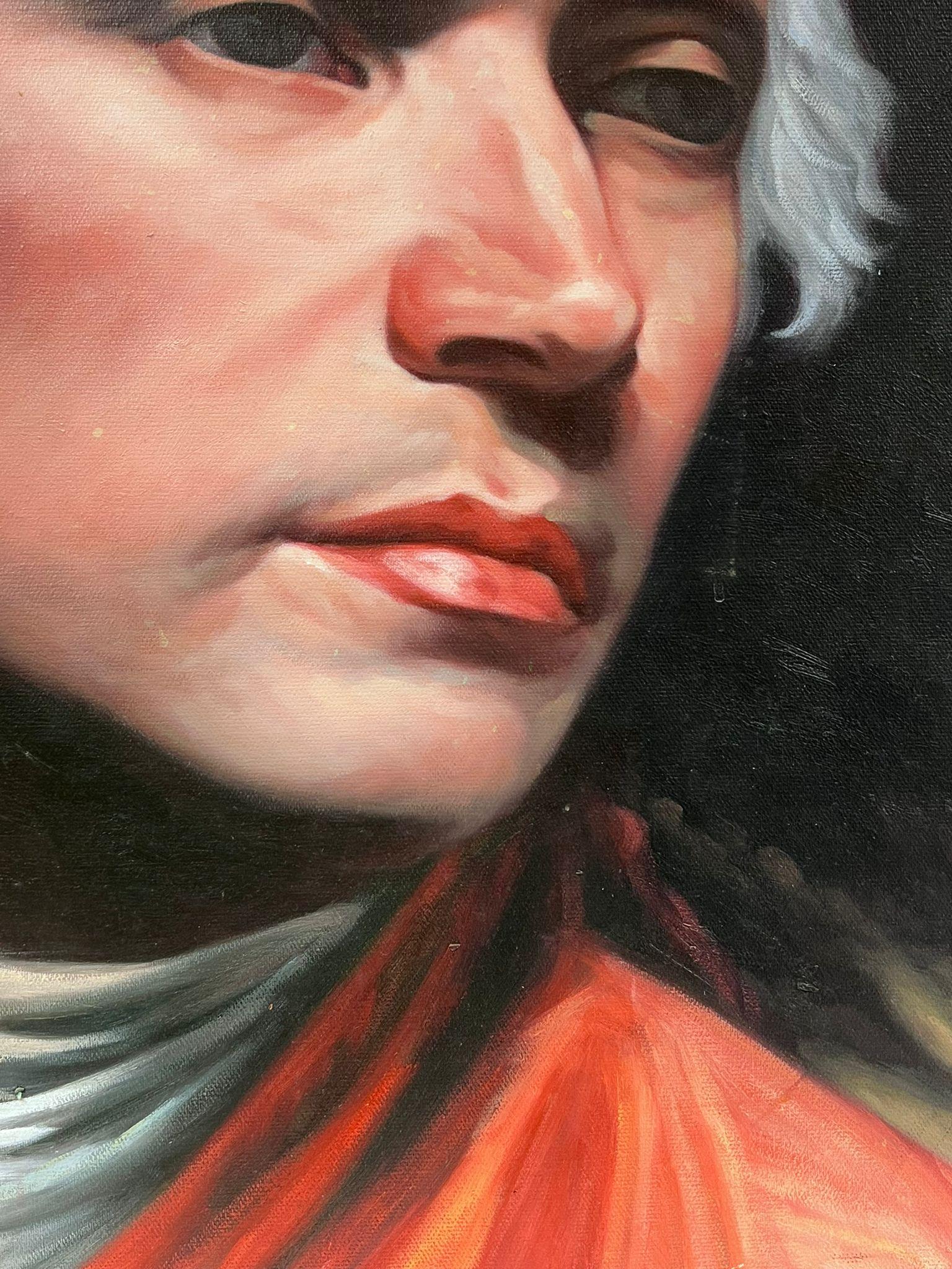 Ölgemälde, Porträt eines aristokratischen, ge Wigged Gentleman, Ölgemälde – Painting von European Artist