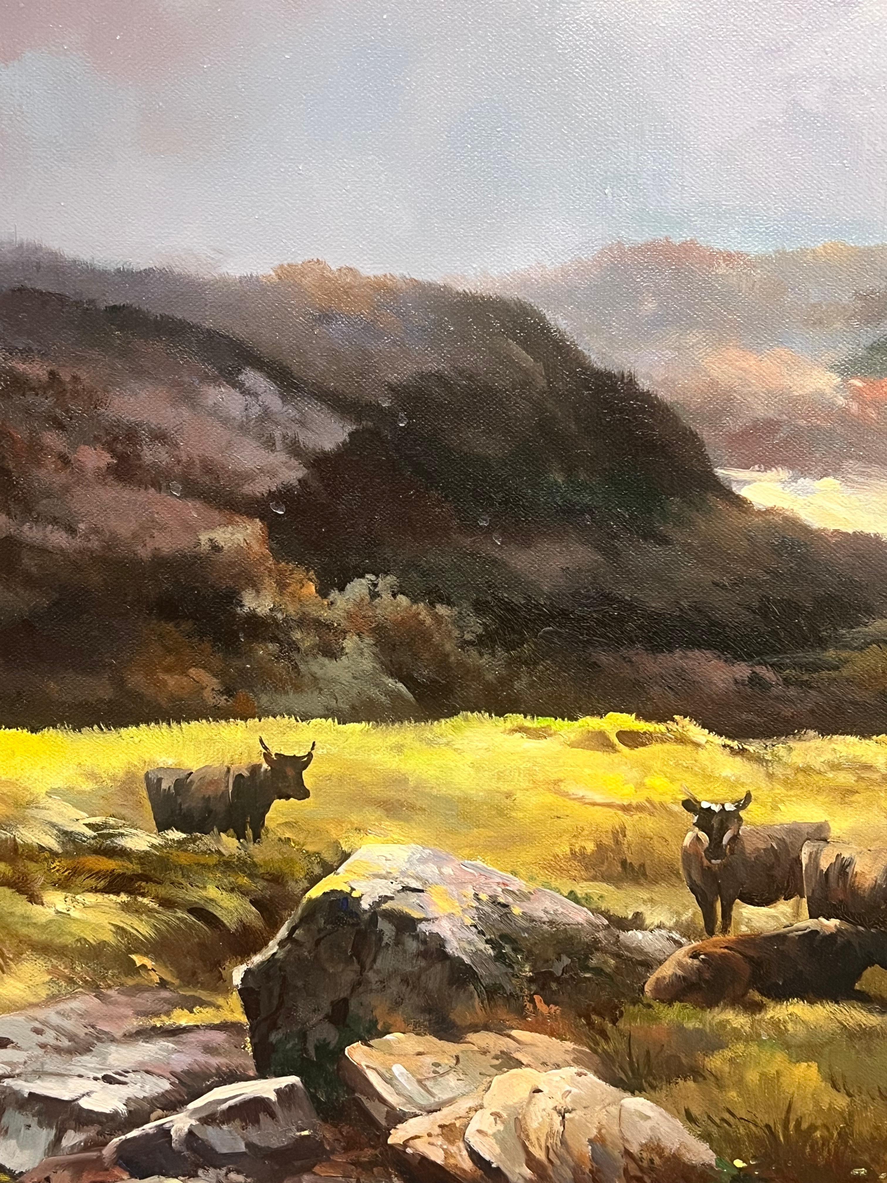 Le Highlands scozzesi
dipinto a olio su tela firmato, incorniciato
incorniciato: 29 x 42 pollici
tela: 24 x 36 pollici
Provenienza: collezione privata, Regno Unito
Condit: ottime condizioni 

Per ulteriori informazioni, contattaci per qualsiasi