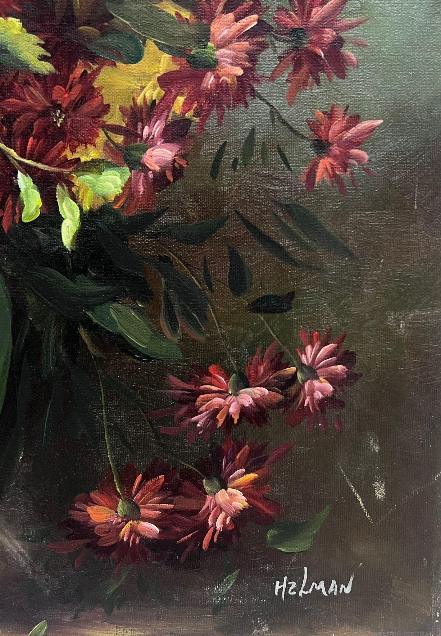 Profusion of Flowers Large Still Life Ölgemälde signiert Leinwand (Impressionismus), Painting, von European Artist