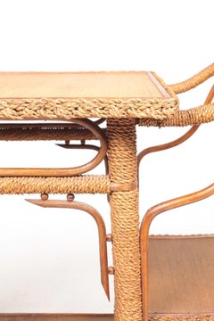 Europäischer Barwagen aus Seilen und Kiefer:: 1930er Jahre